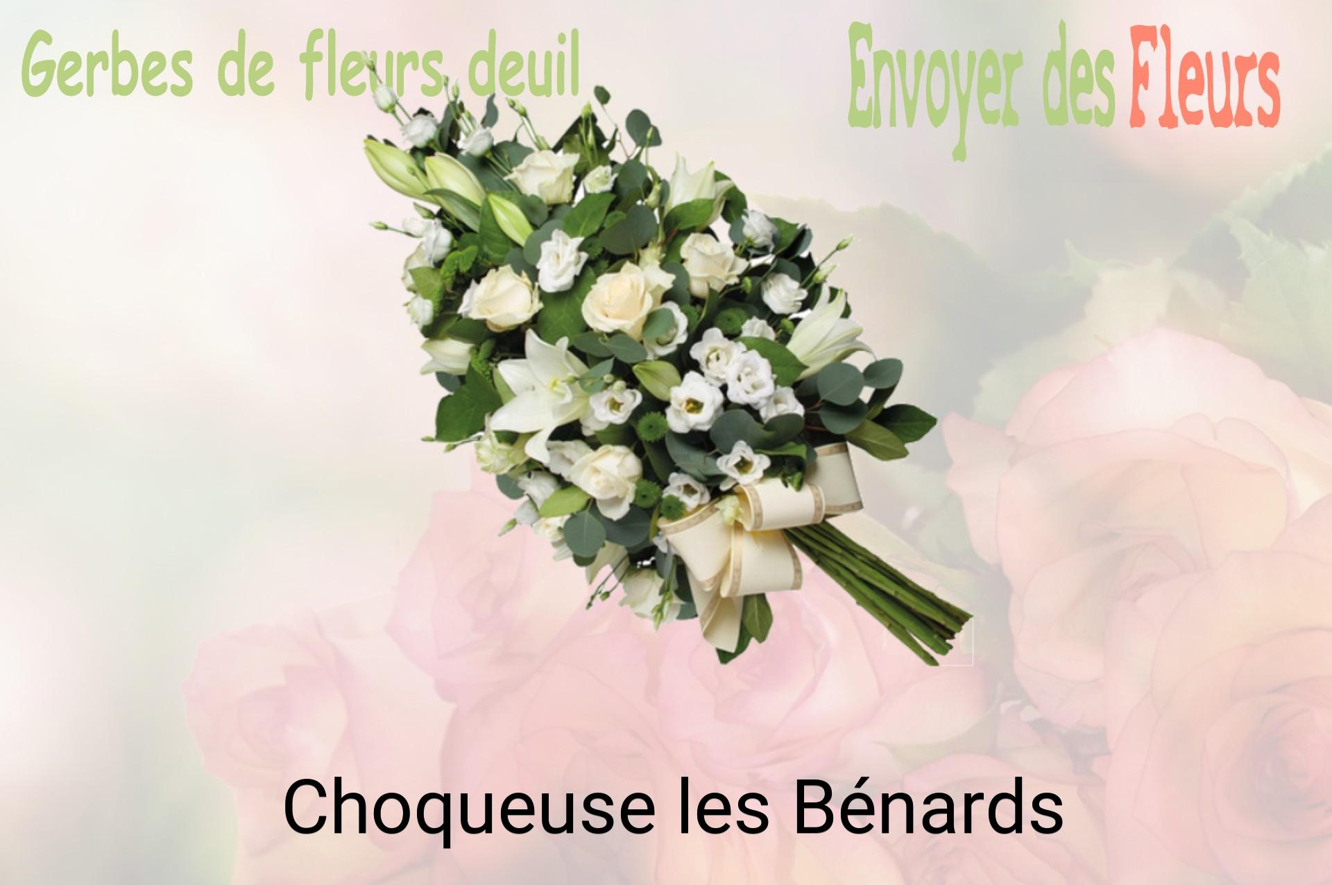 Gerbe de fleurs de deuil livrée à Choqueuse-les-Bénards